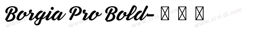 Borgia Pro Bold字体转换